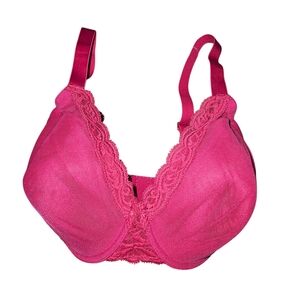 Natori Vibrant Pink Feathers Lace Underwire Bra in Size 30H NWT